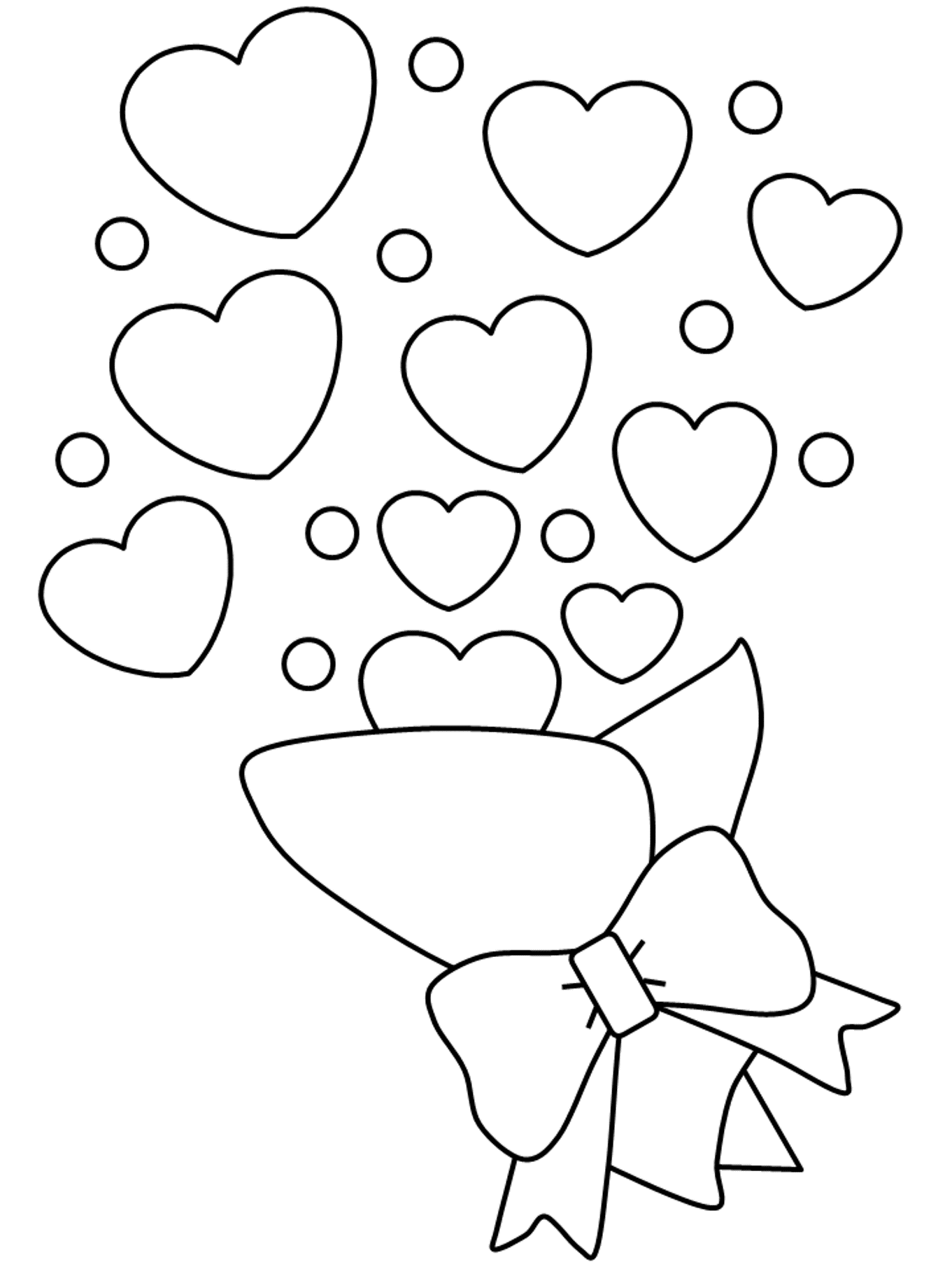 Bouquets Of Love Valentines Day Scbae Coloring Page