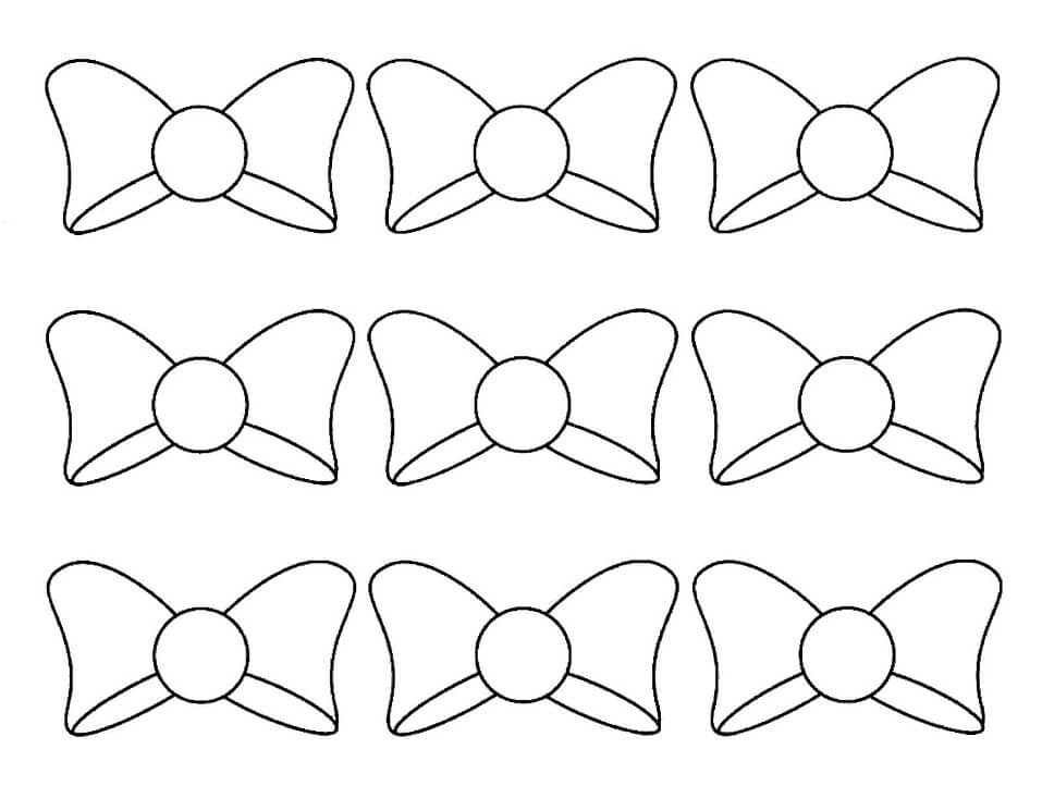 Bows Coloring Page