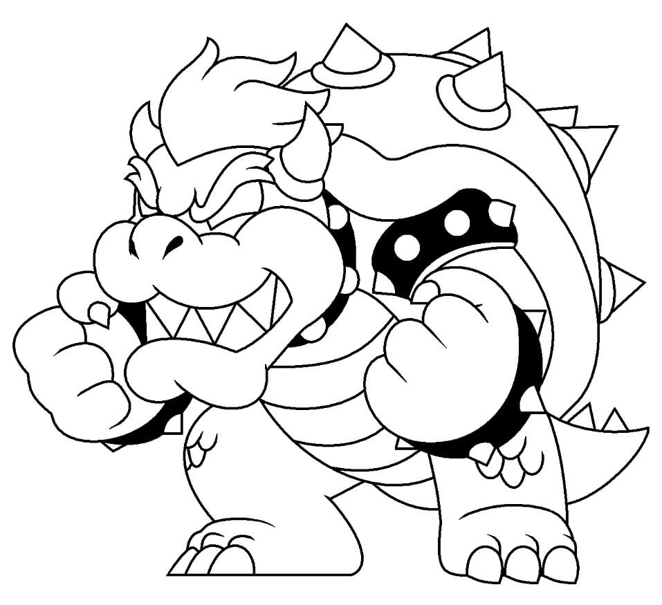 Bowser 1 Coloring Page