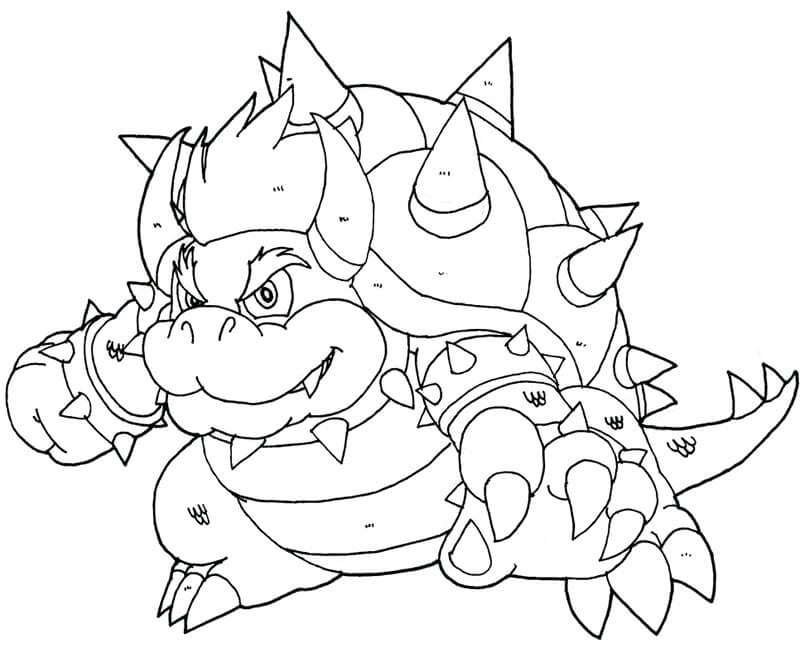 Bowser 3 Coloring Page