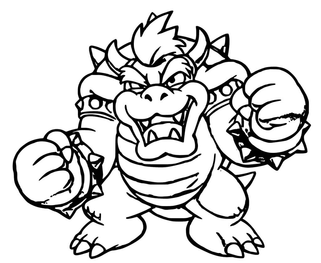 Bowser 6 Coloring Page