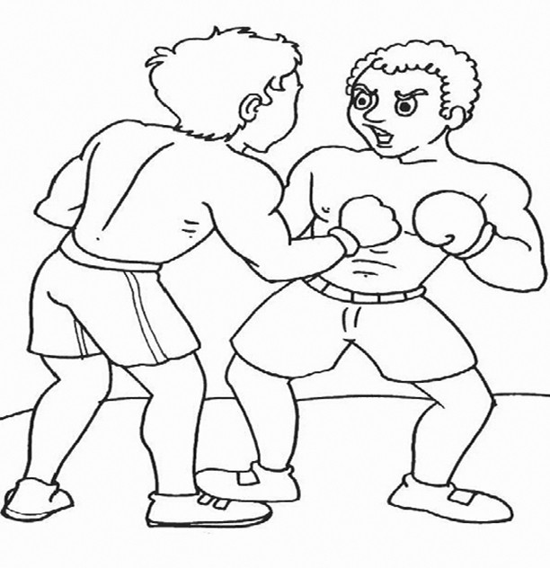 Boxing Matchs Coloring Page