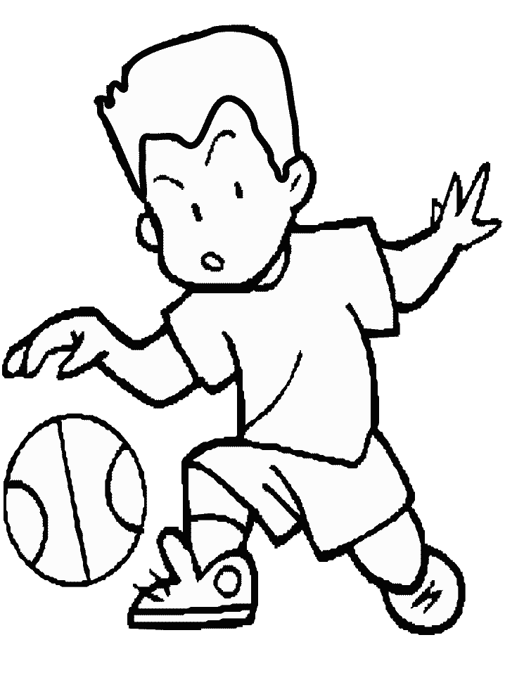 Boy Playing Basketballs