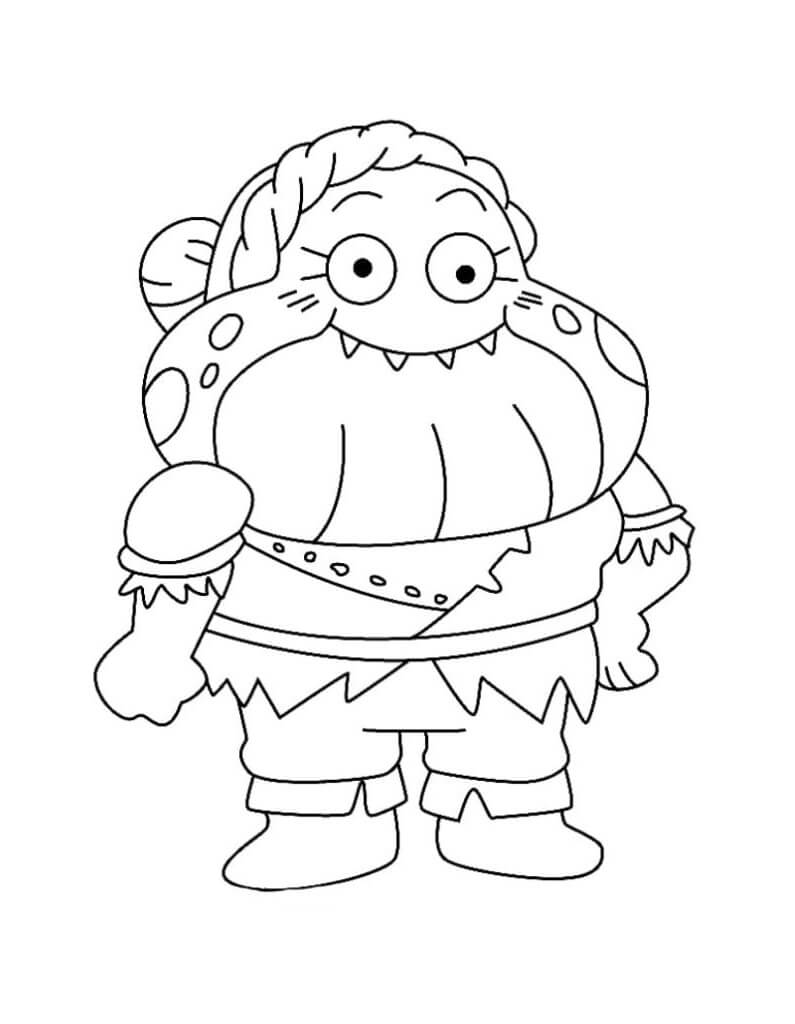 Braddock from Disney Amphibia Coloring Page