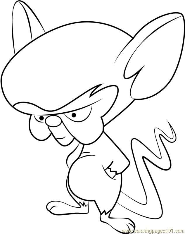 Brain from Pinky and the Brain Coloring Page