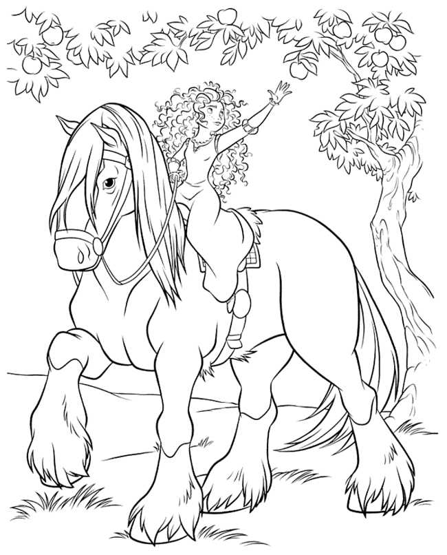 Braves of Merida Coloring Page