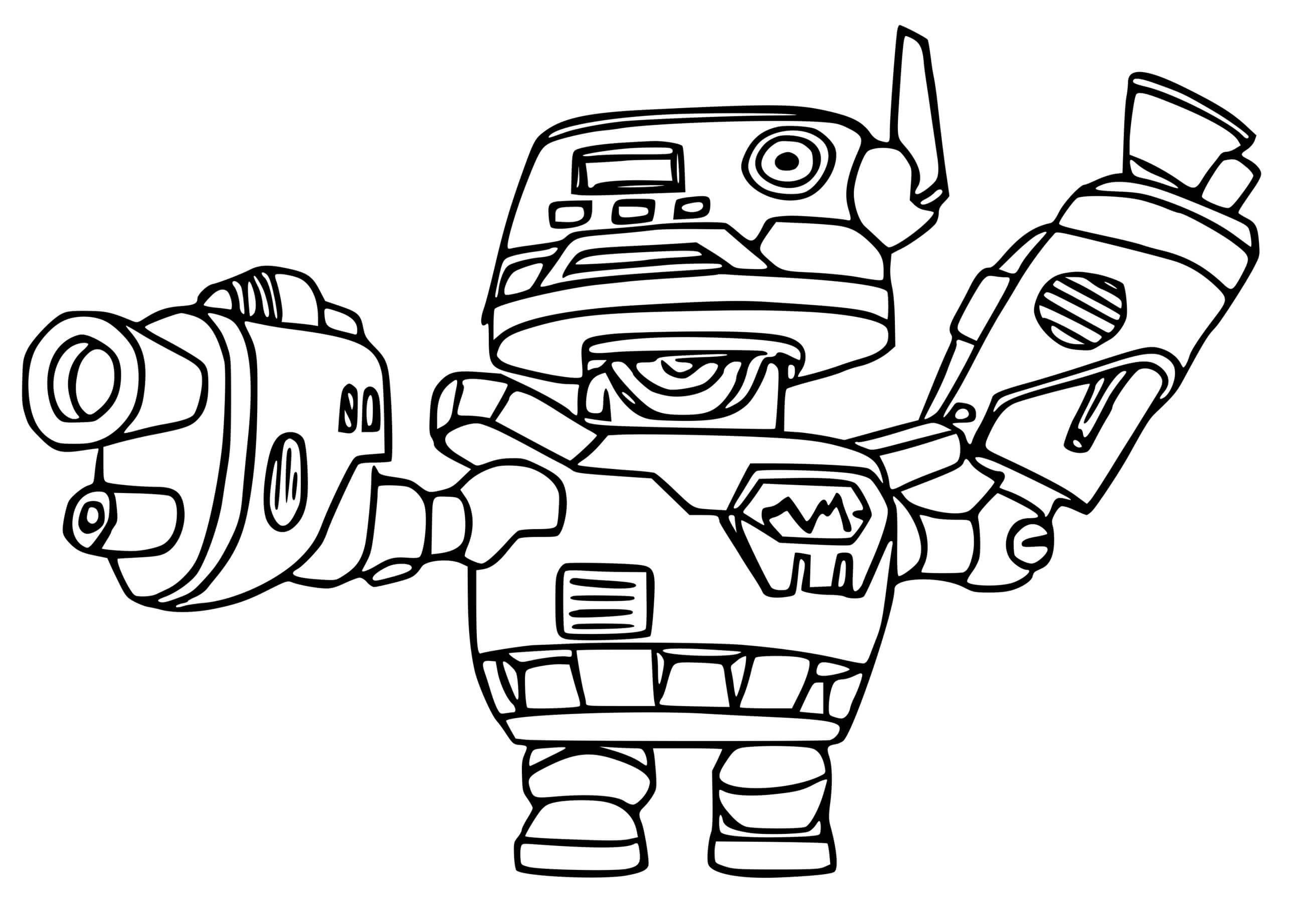 Brawl Stars Force Starr D4r Ry1 Coloring Page