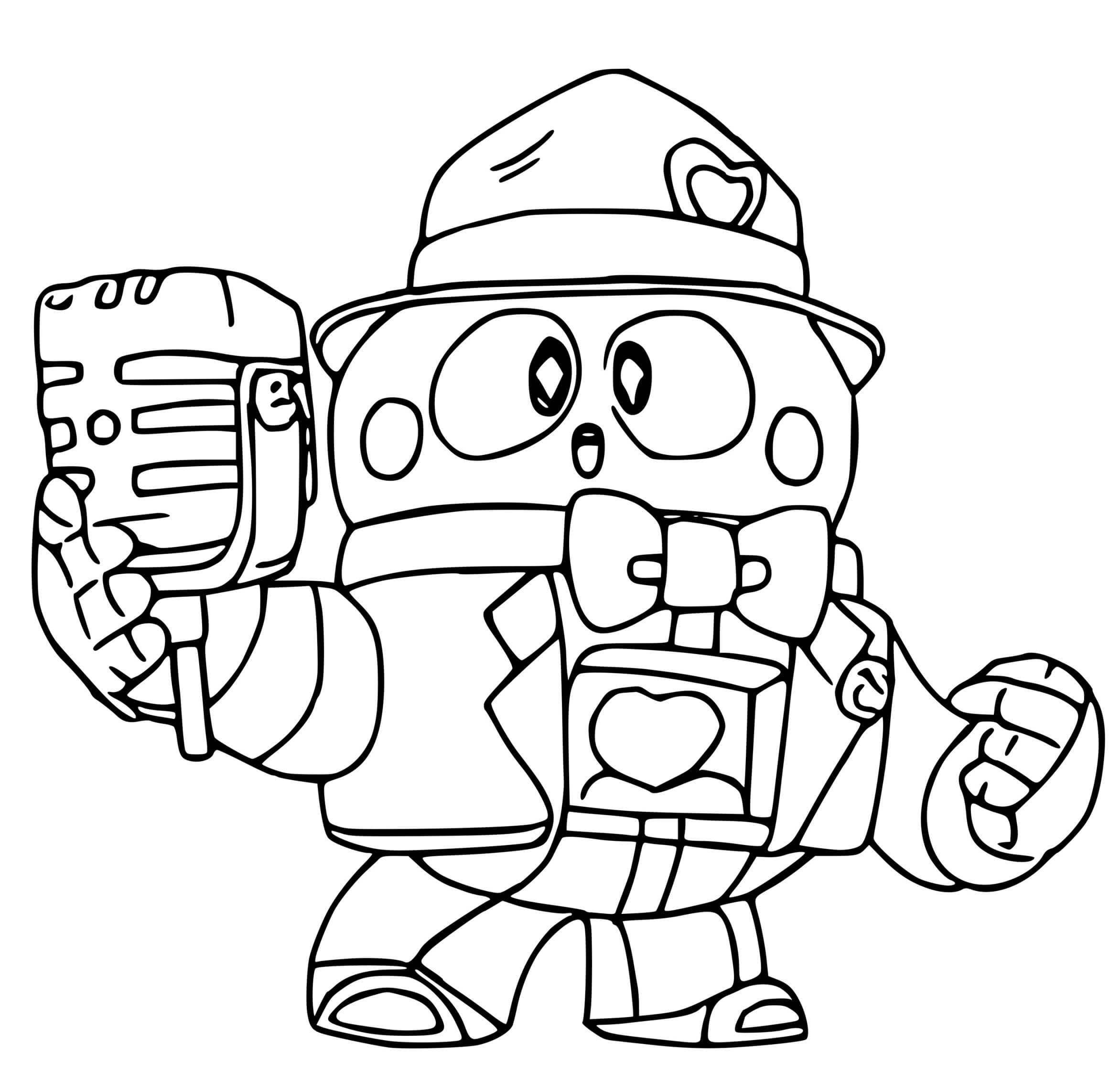Brawl Stars Force Starr Lou Le Doux Coloring Page