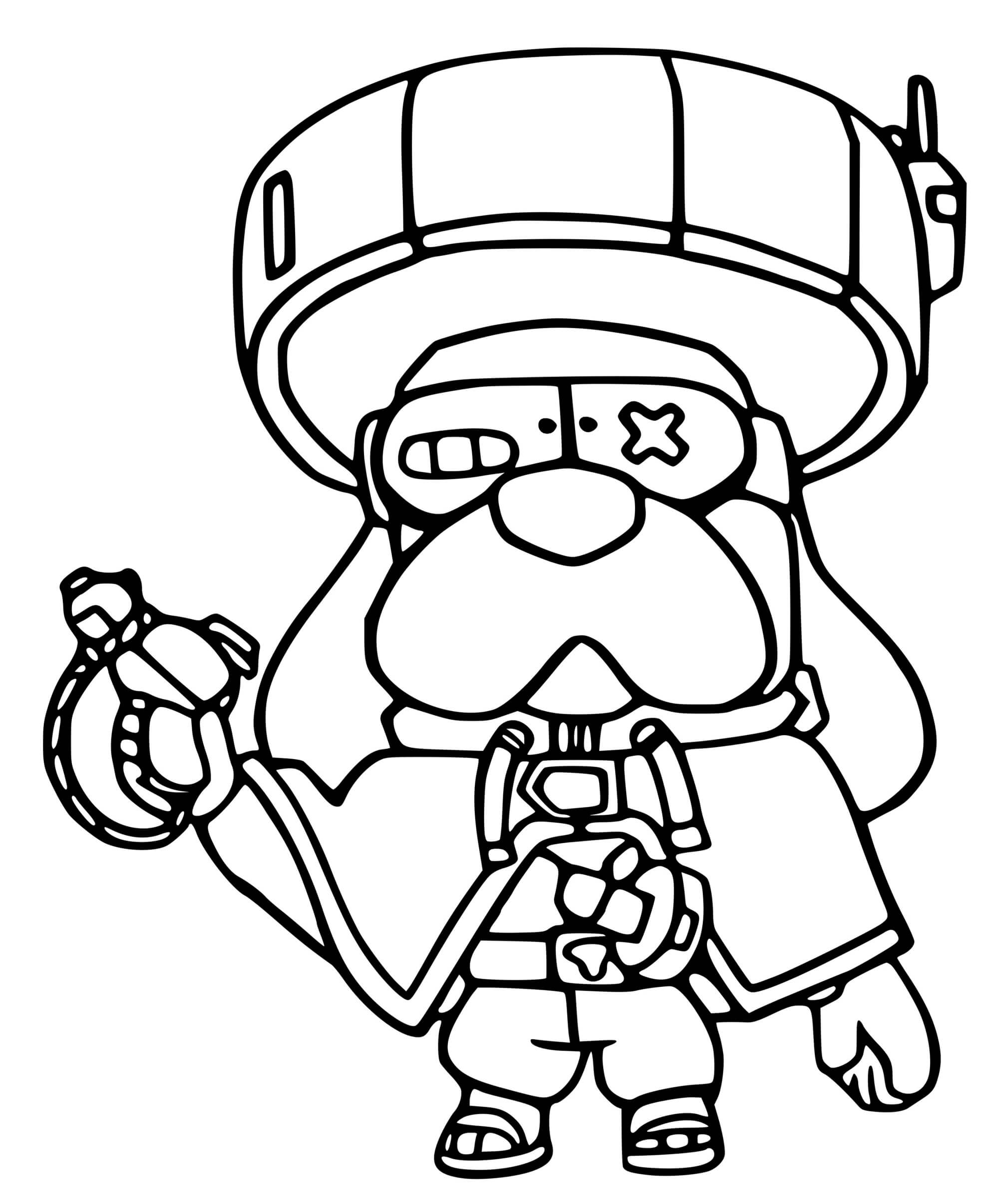 Brawl Stars Force Starr Medor Ronin Coloring Page