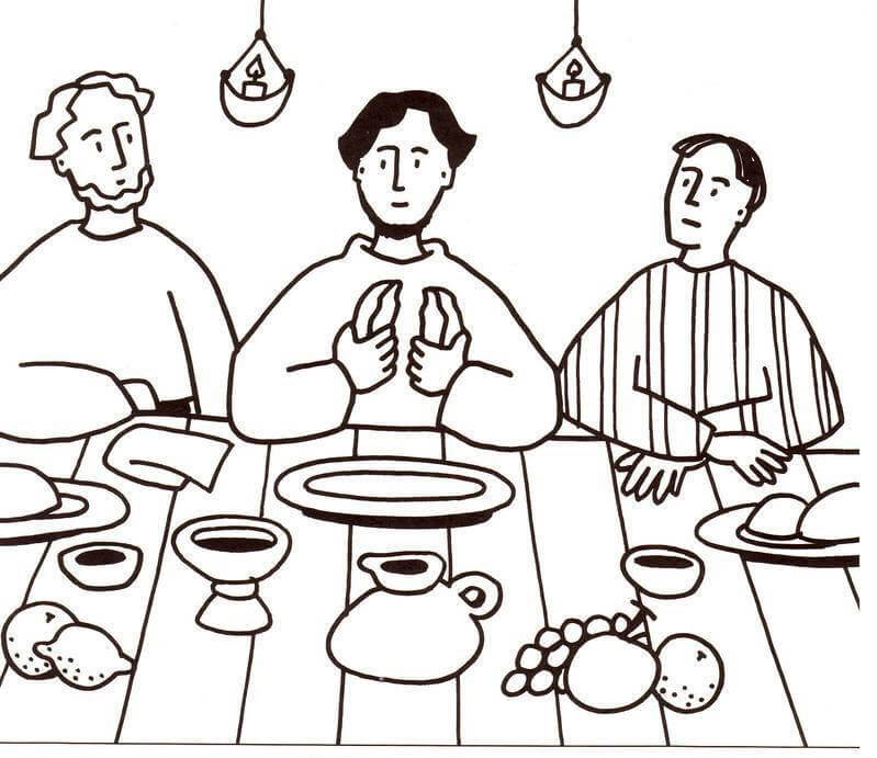 Cool Bread – Last Supper Coloring Page