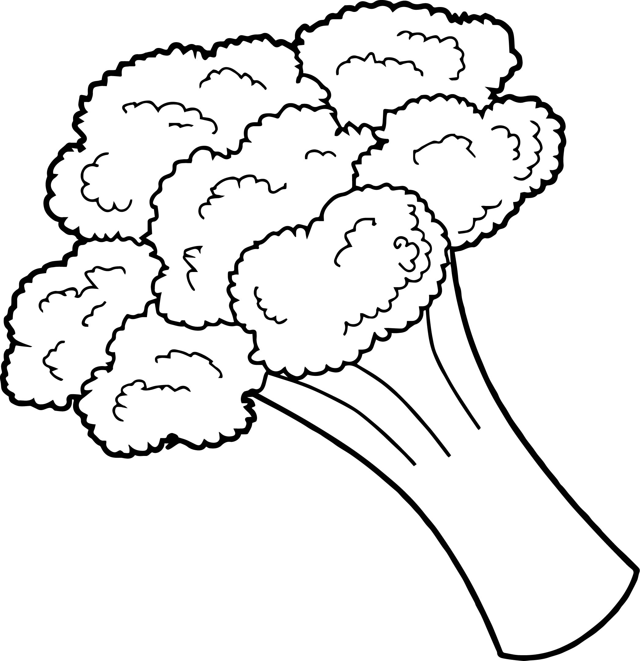 Broccoli Vegetables Coloring Page