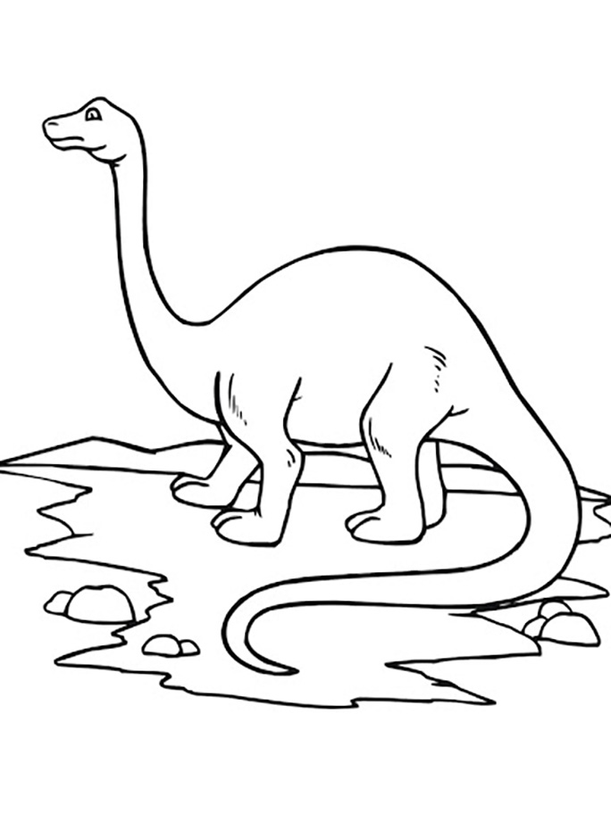 Brontosaurus 2 Coloring Page