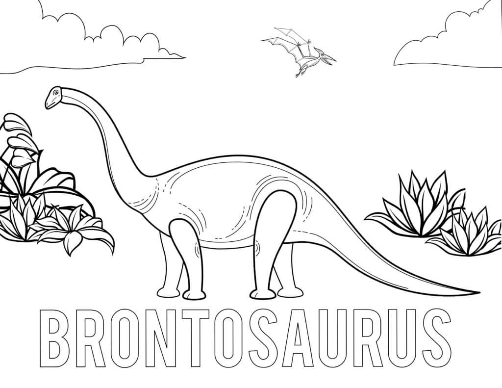Brontosaurus Dinosaur Coloring Page