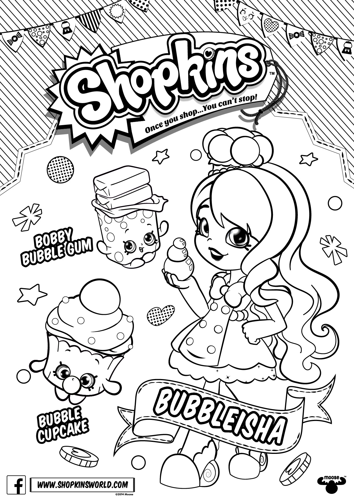 bubbleisha shopkins shoppies with bubble gum