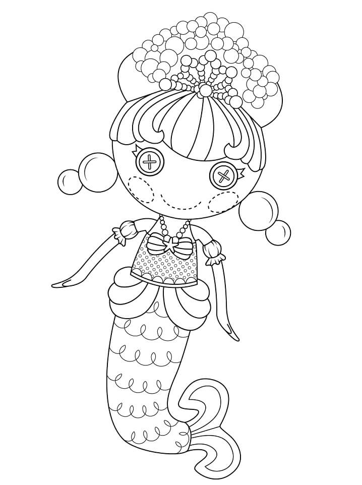 Bubbly Mermaid Lalaloopsy Coloring Page