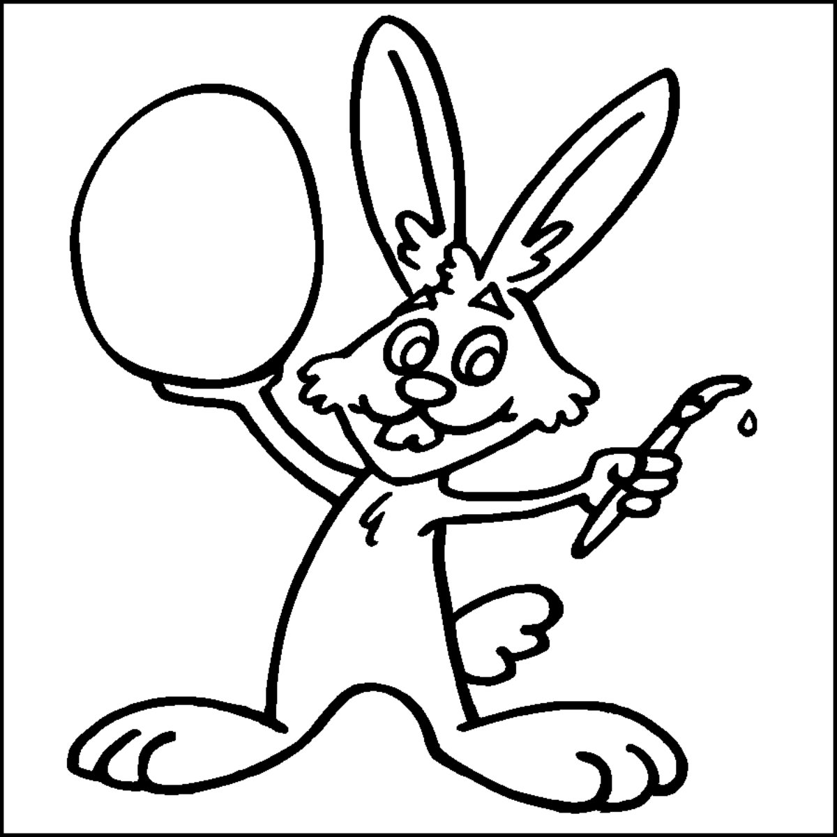 Bunny Painter Coloring Page