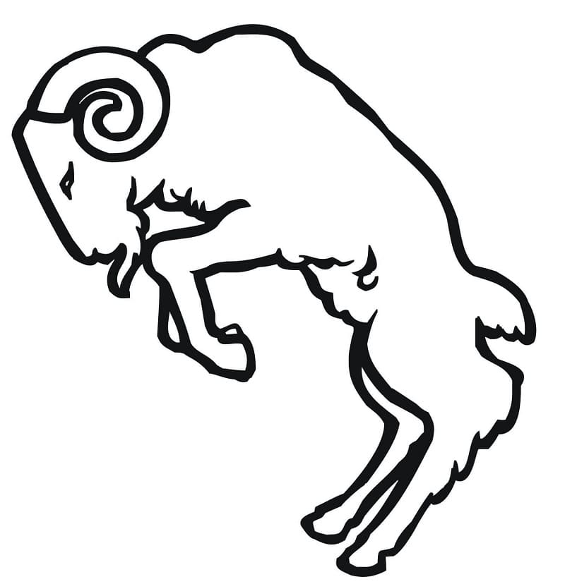 Butting Ram Coloring Page
