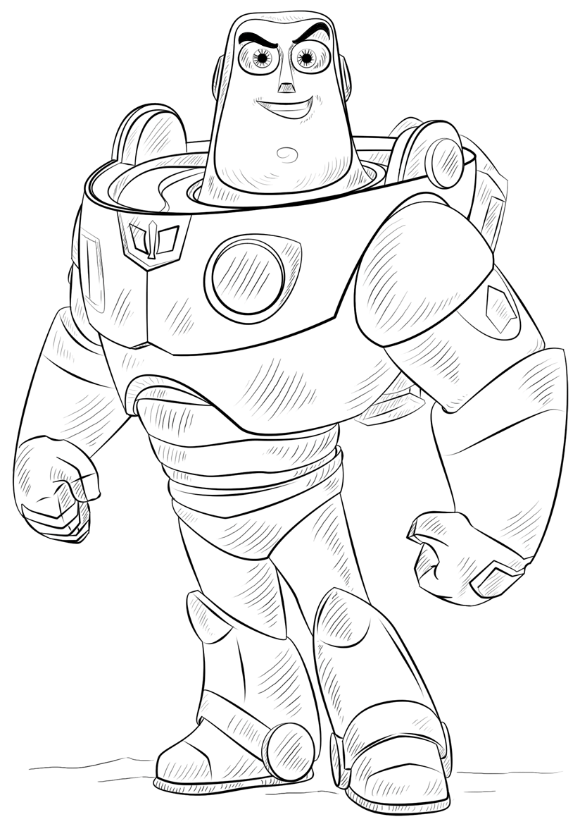 Buzz Lightyear Toy Story Coloring Page