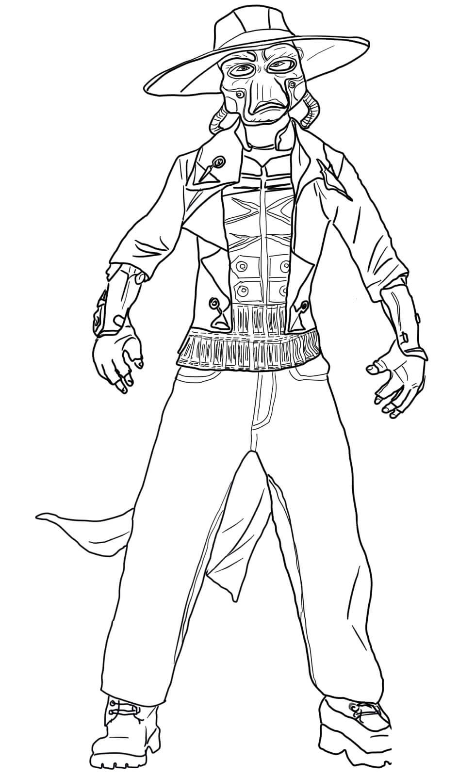 Cad Bane Star Wars The Clone Wars Coloring Page
