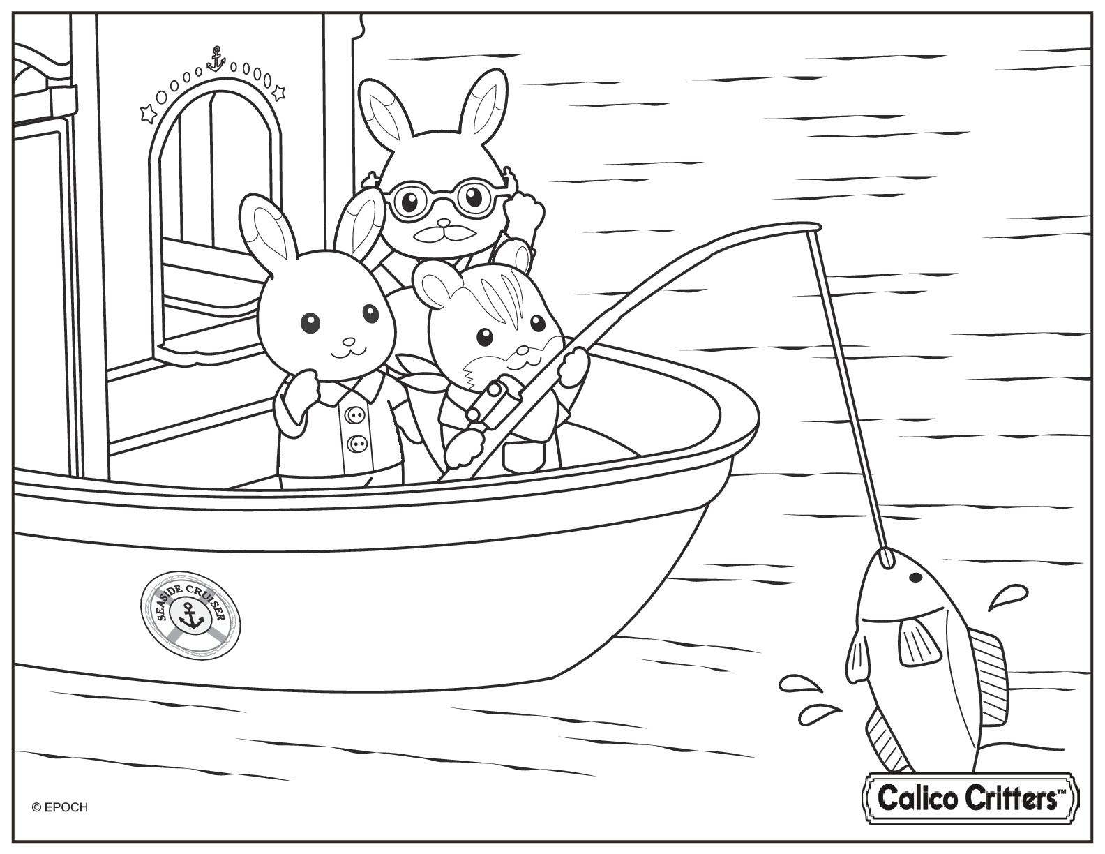 Calico Critters Fishing