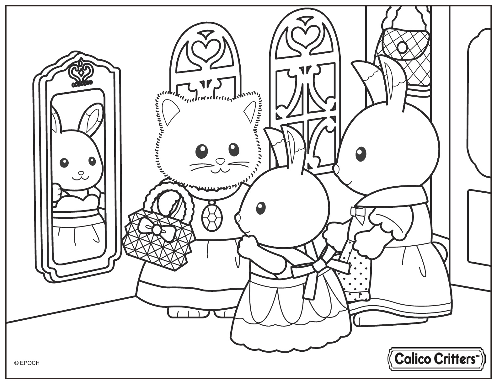 Calico Critters Getting Ready For The Church