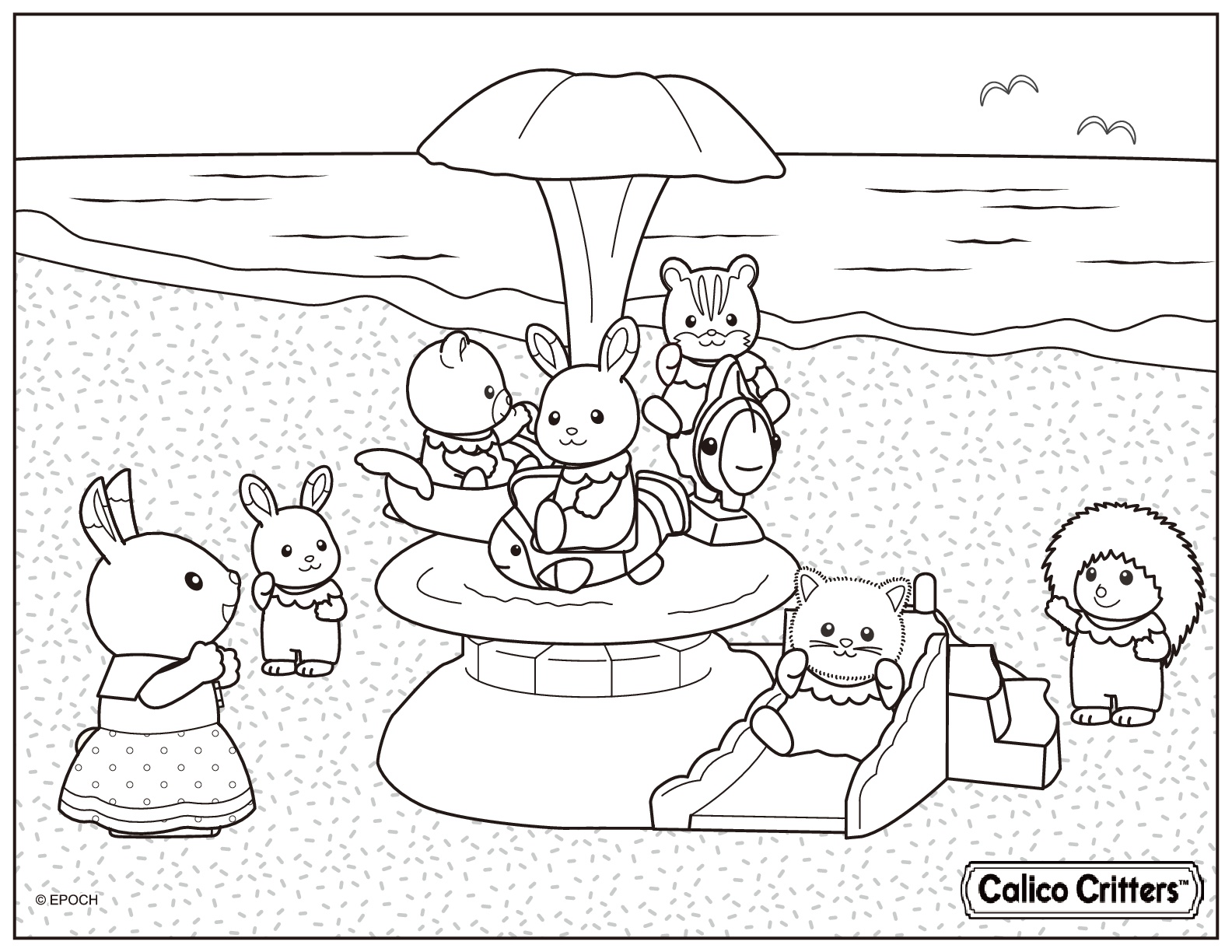 Calico Critters In The Beach For Vacation