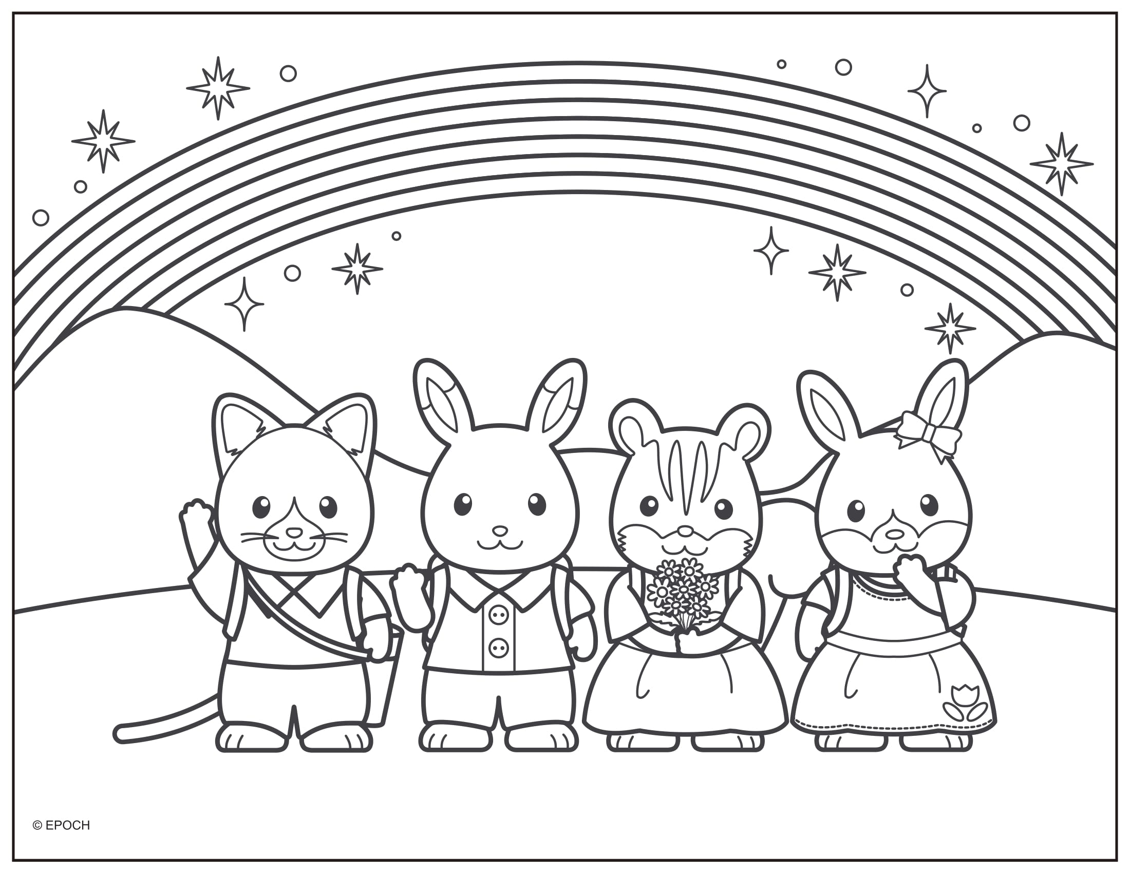 Calico Critters Rainbow With Friends