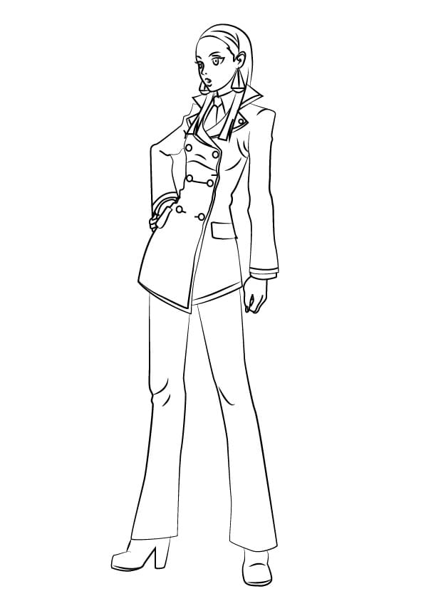 Calisto Yew from Ace Attorney Coloring Page