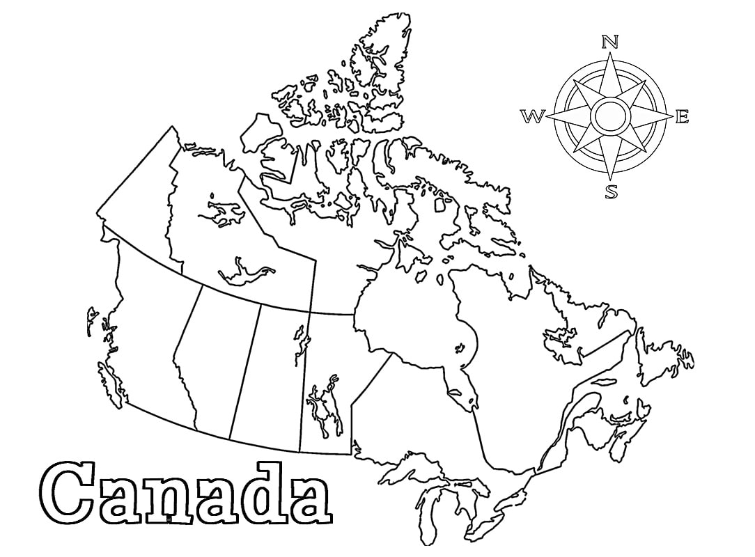 Canada Map Coloring Page