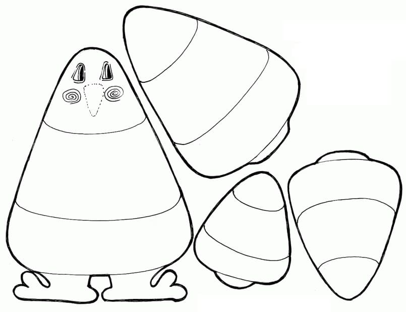Candy Corn 1 Coloring Page