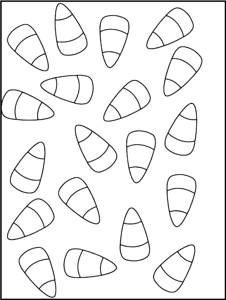 Candy Corn Printable Coloring Page