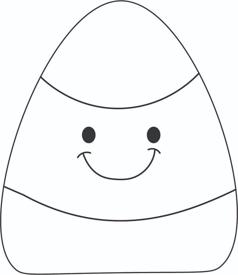 Candy Corn Smiles Coloring Page