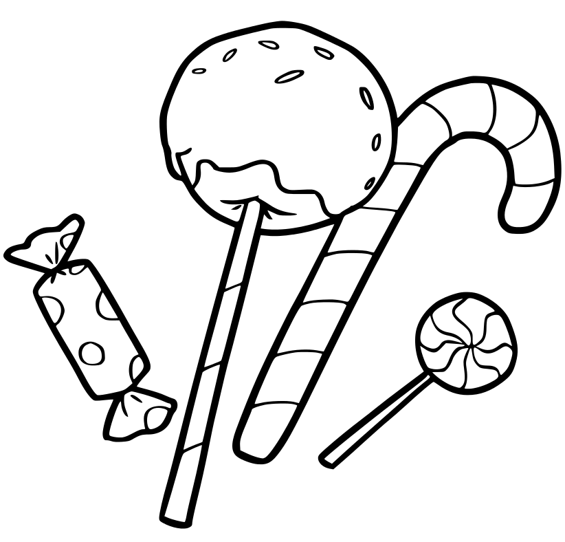 Candy Halloween For Kids Coloring Page