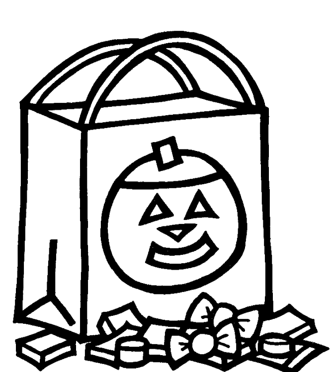 Candy Halloween Preschool Printable Free Coloring Page