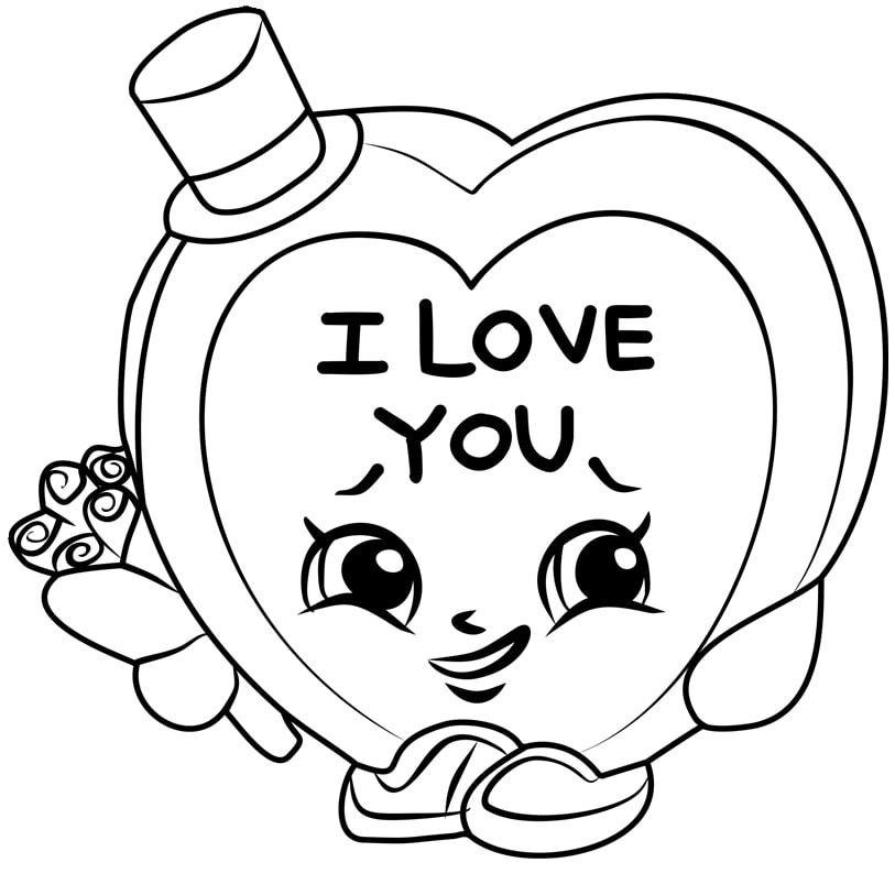 CANDY KISSES Shopkin Coloring Page