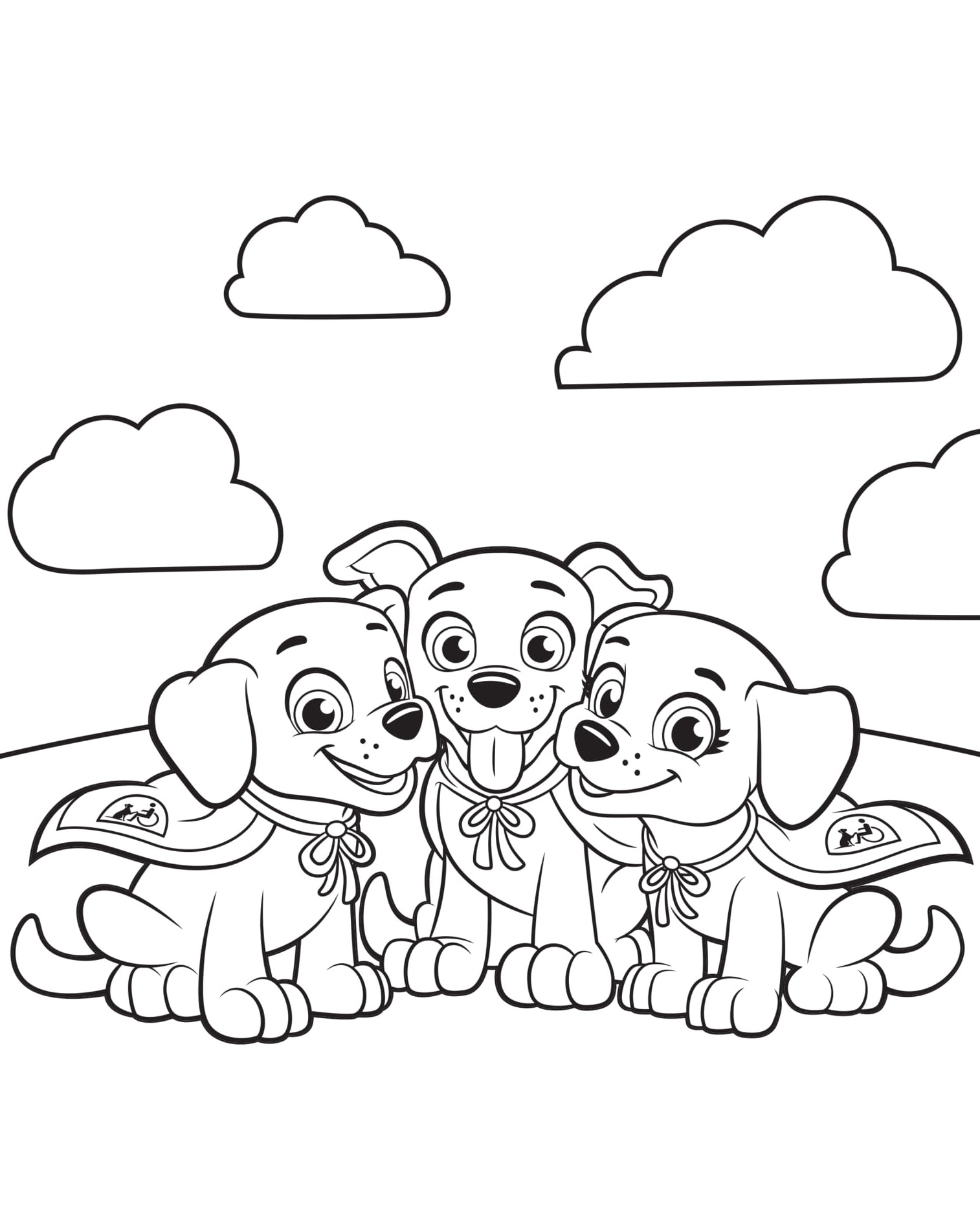 Canine Companions For Independence Paw Patrol Team Coloring Page