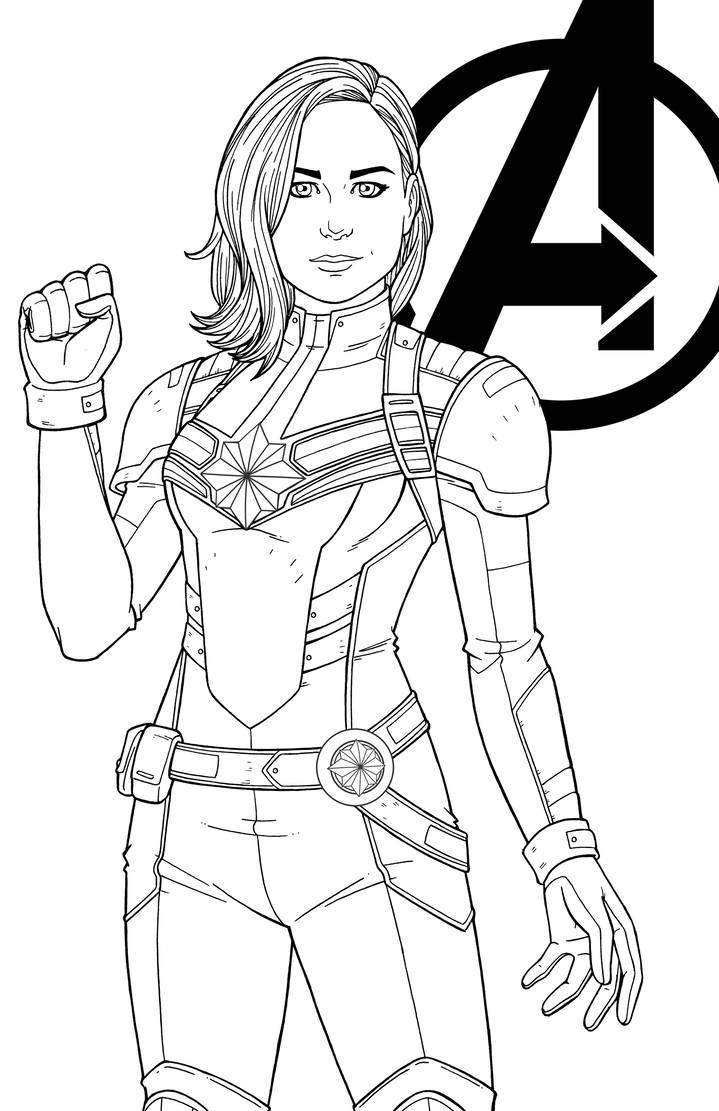 Captain Marvel By Jamiefayx Coloring Page
