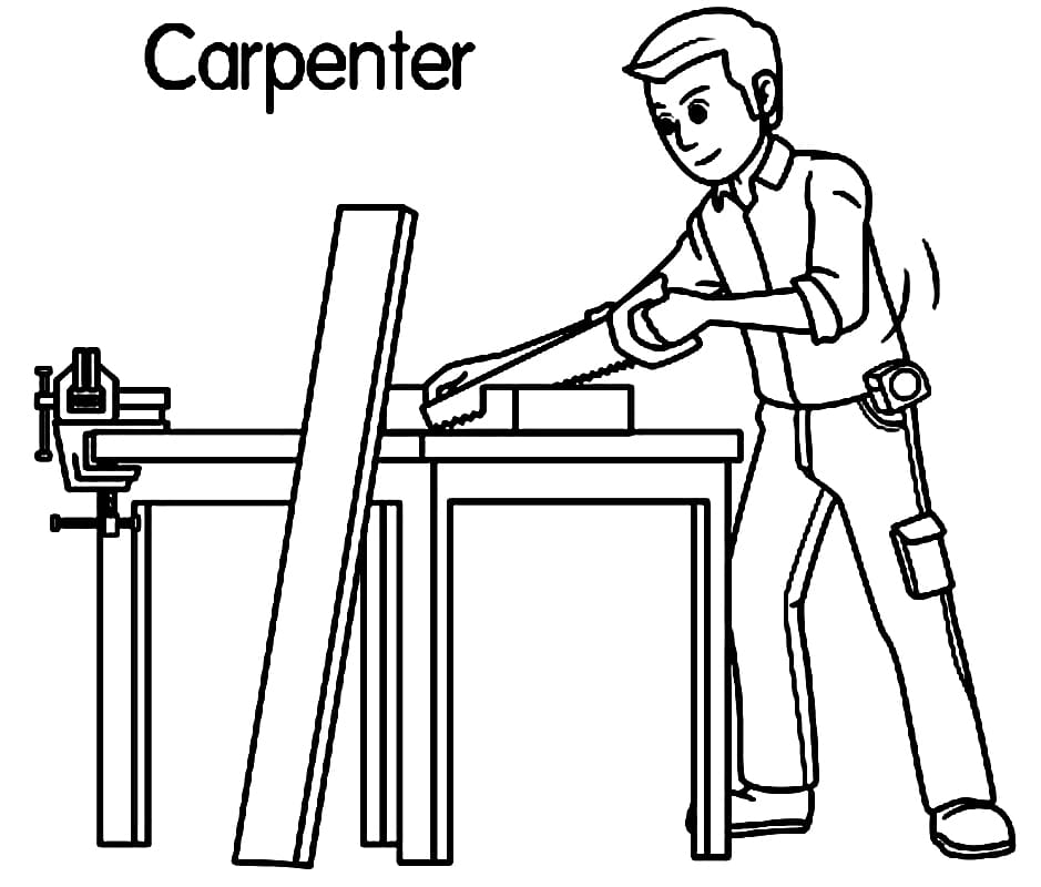 Carpenter 11 Coloring Page
