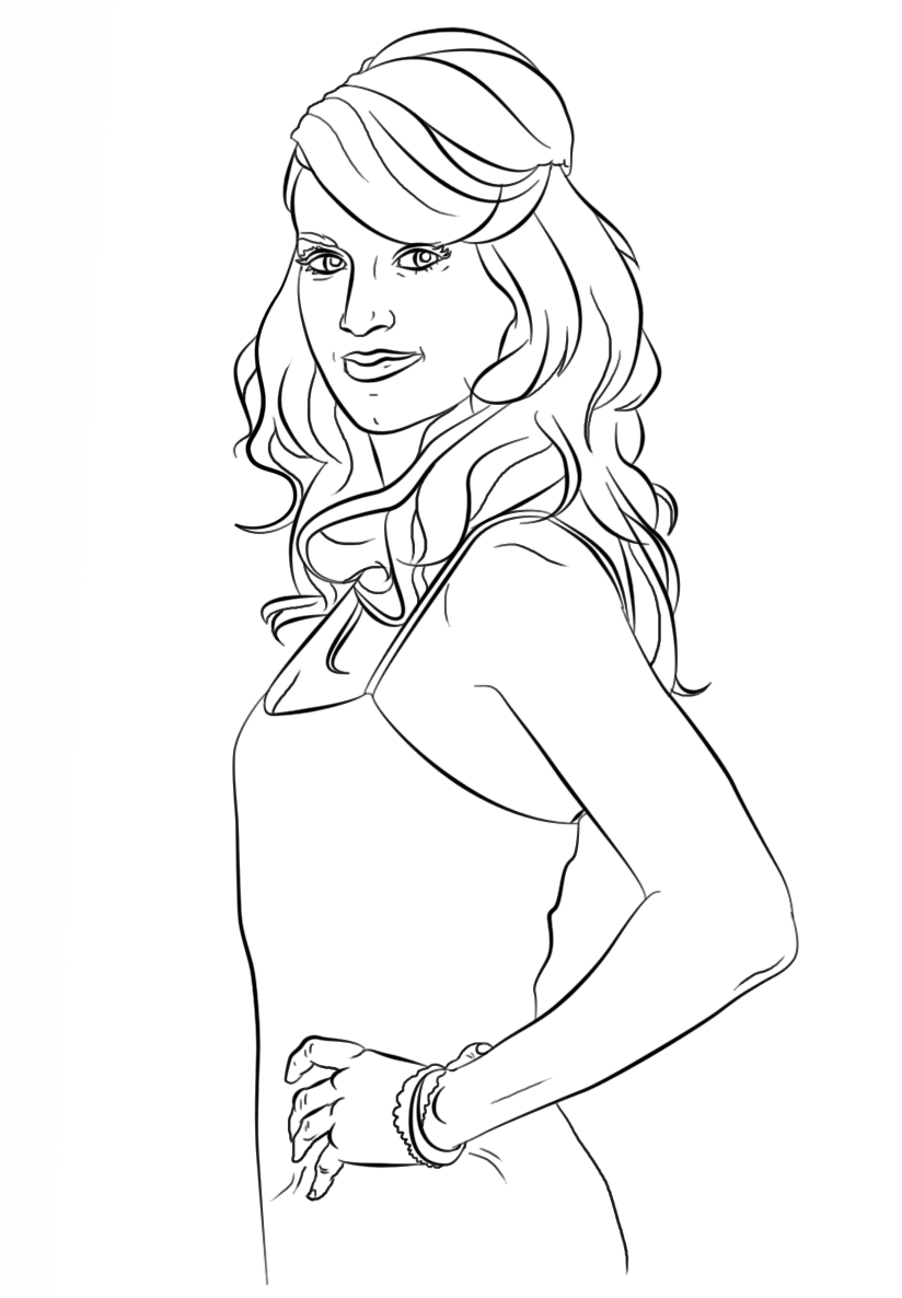 Carrie Underwood Celebrity Coloring Page
