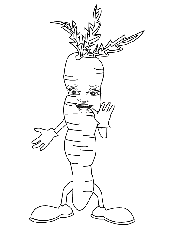 Carrot Printables Coloring Page