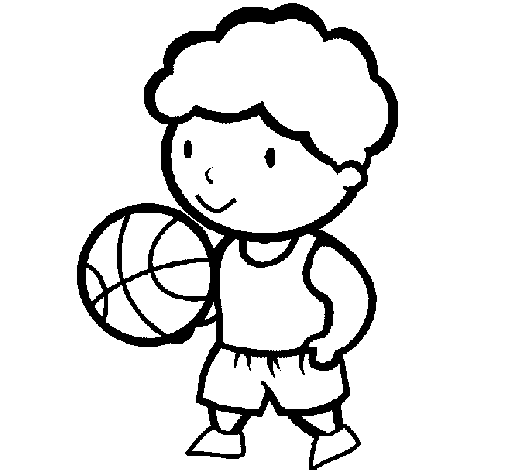 Cartoon Basketball S0066 Coloring Page