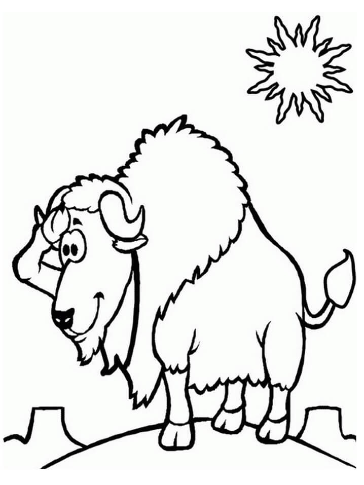 Cartoon Bison