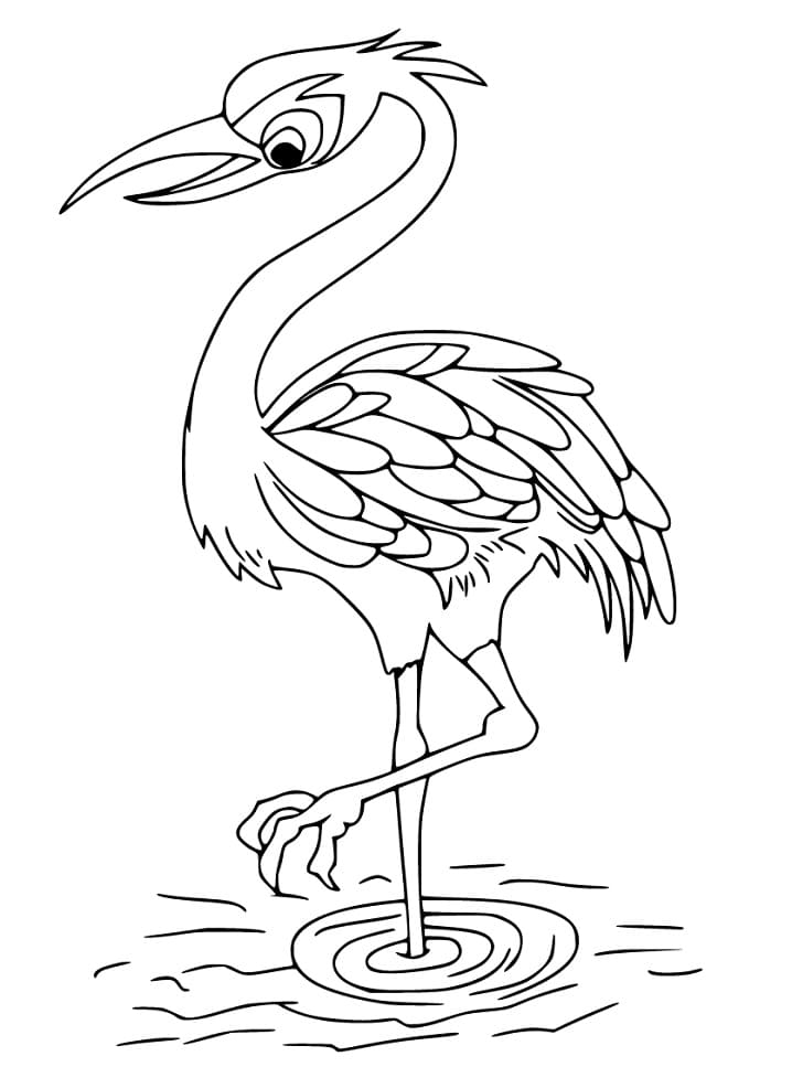 Cartoon Crane