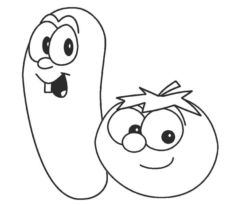 Cartoon Cucumber Coloring Page