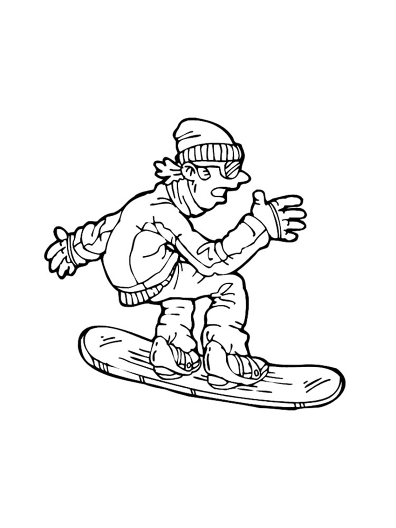 Cartoon Guy Snowboardings