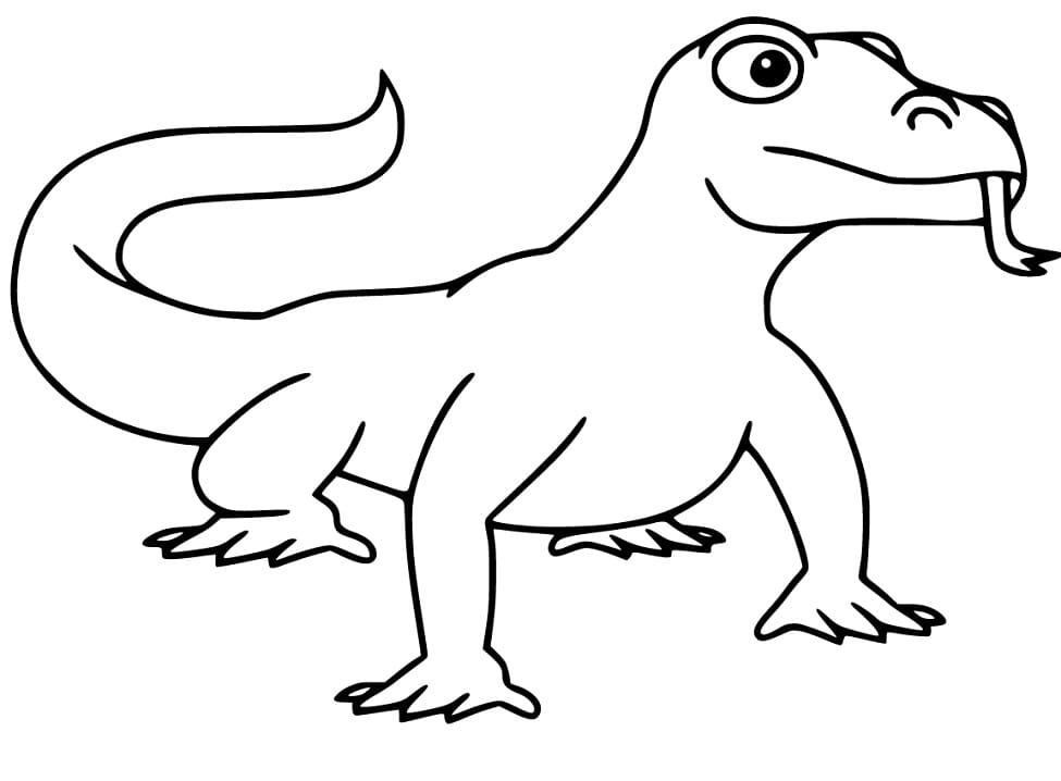 Cartoon Komodo Dragon