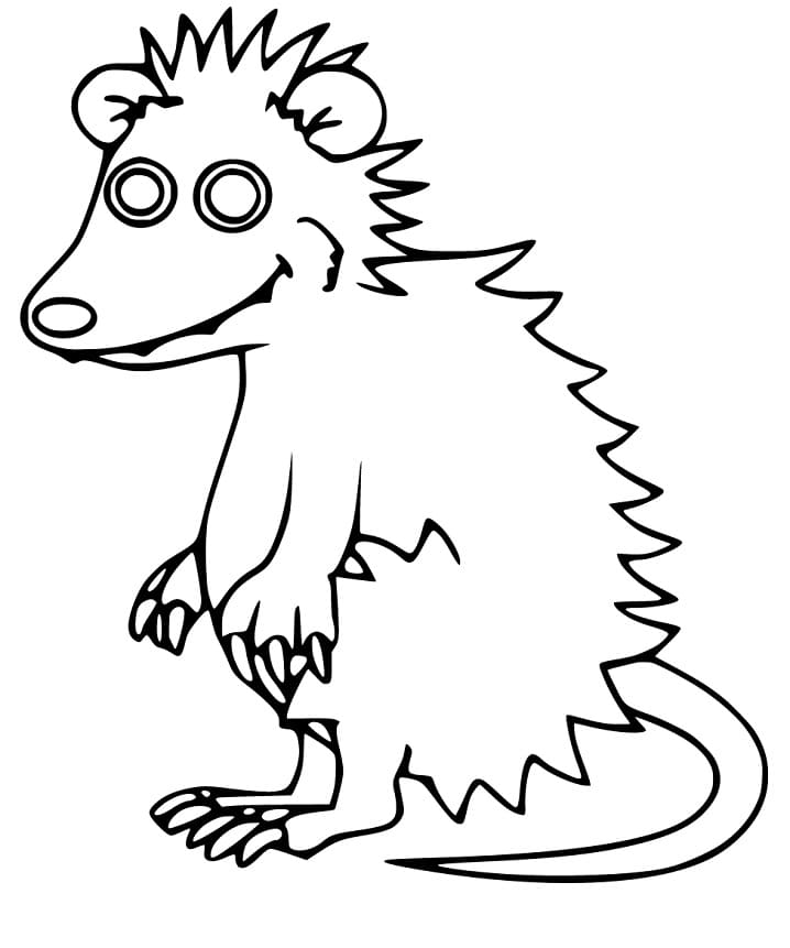 Cartoon Opossum