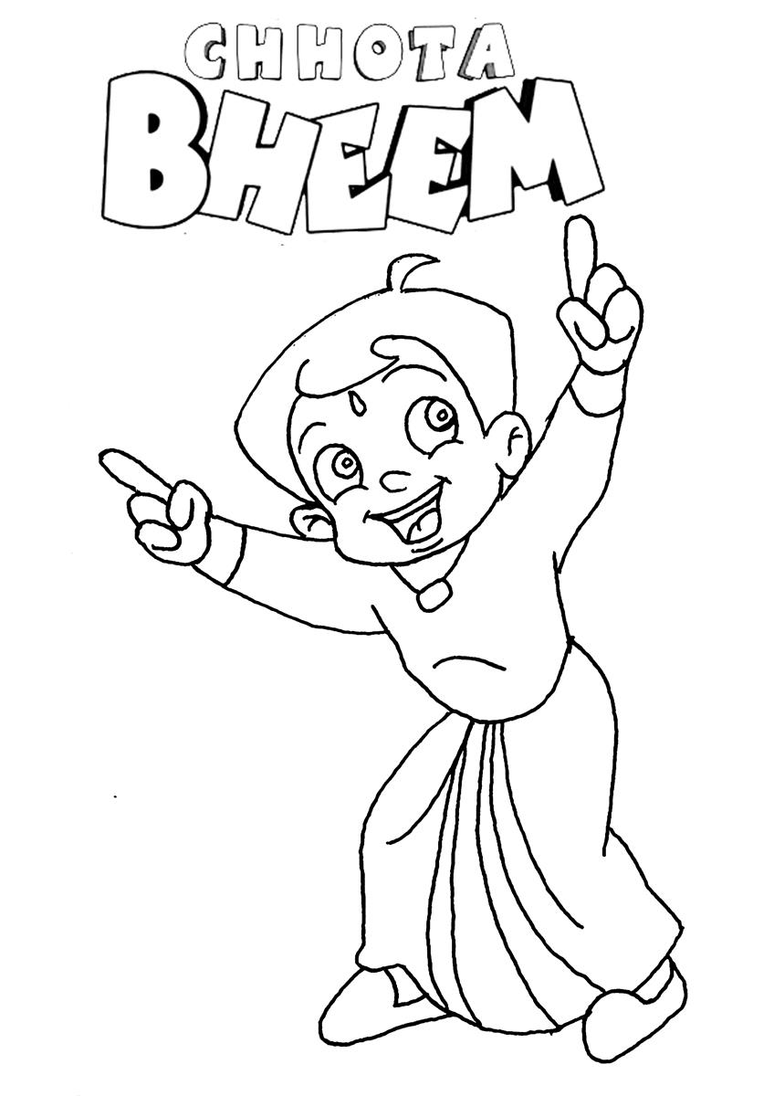 Cartoon Sketches Of Krishna Chhota Bheem
