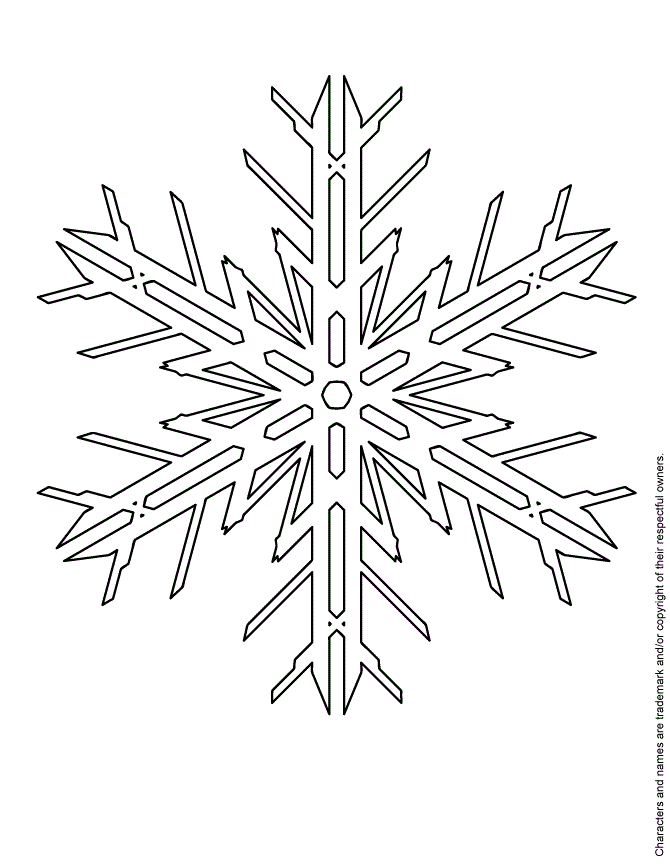 Cartoon Snowflake Coloring Page