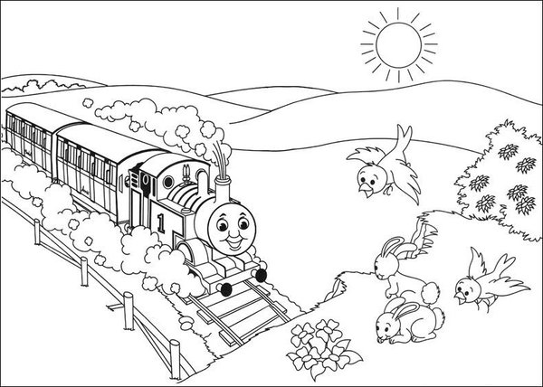 Cartoon Thomas The Train S For Kidsff10 Coloring Page